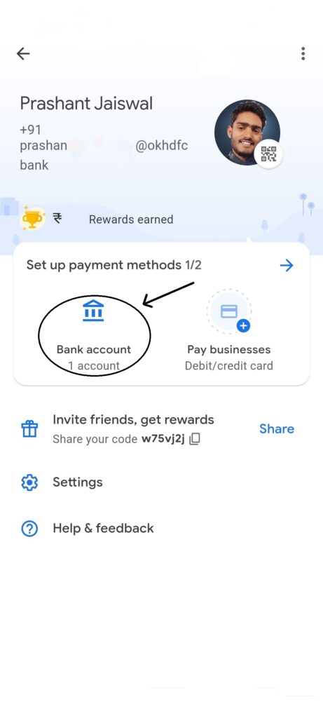 Details of account on How to deactivate UPI ID of PhonePe and Google Pay